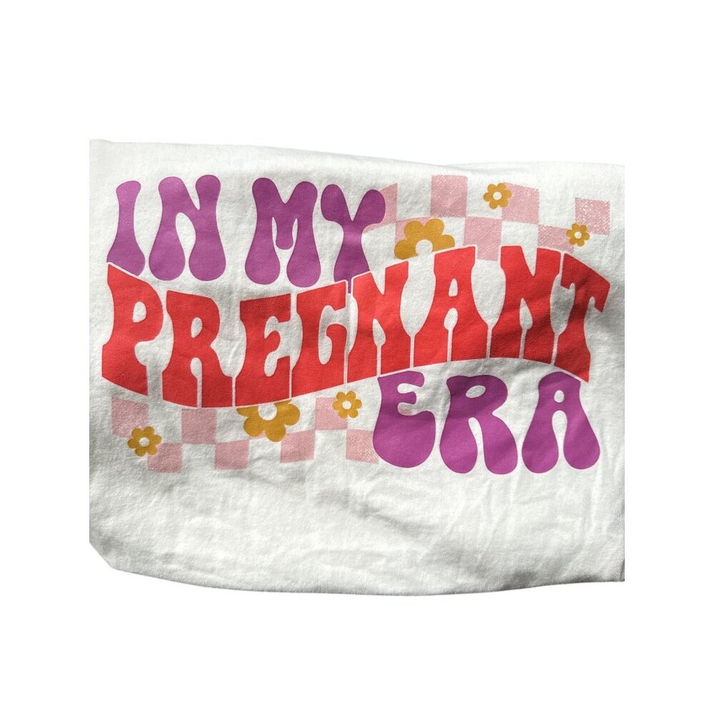 In My Pregnant Era Graphic Maternity T-Shirt XL By Time And Tru Cotton Blend